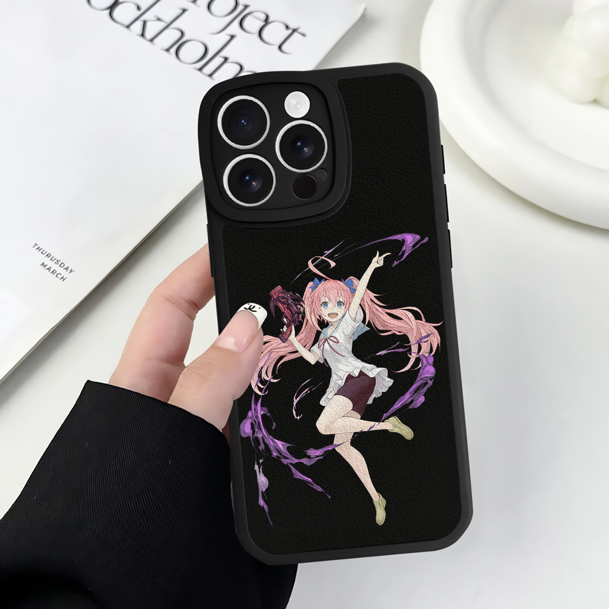 （画像用） 転スラ Regarding Reincarnated to Slime 【iPhone 16シリーズ対応】シリコンスマホケース（レザー調） 材質：シリコン